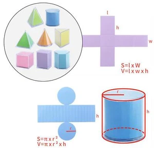 8Pcs Transparent 3D Shapes Geometric,Learning Toys,Shape Sorter Sorting Toy Math - Picture 1 of 12
