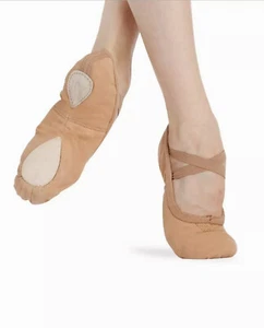 New CAPEZIO ProCanvas Split Sole Ballet Light Suntan Nude Size 7W NIB - Picture 1 of 5