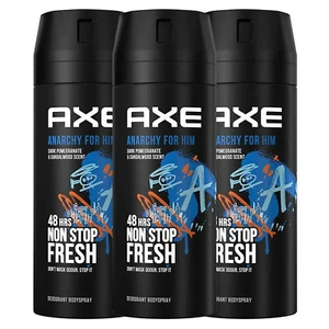 AXE Anarchy 48H High Definition Scent Deodorant Body Spray for Men 5 oz 3 pack - Picture 1 of 3
