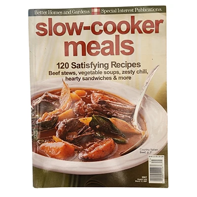 Better Homes and Gardens Slow-Cooker Meals 120 Recipes Cookbook Softcover - Image 1 of 3