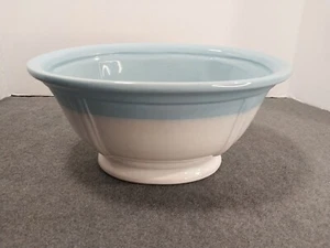 Vintage Pottery Bowl / Planter Light Blue And White - Picture 1 of 12