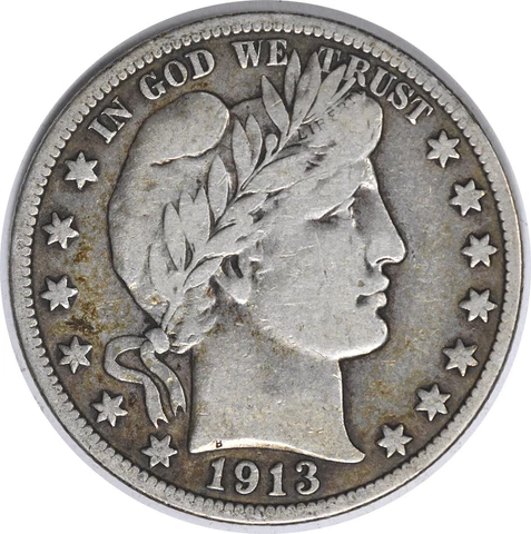 1913-S Barber Silver Half Dollar VF Uncertified #249 Cover