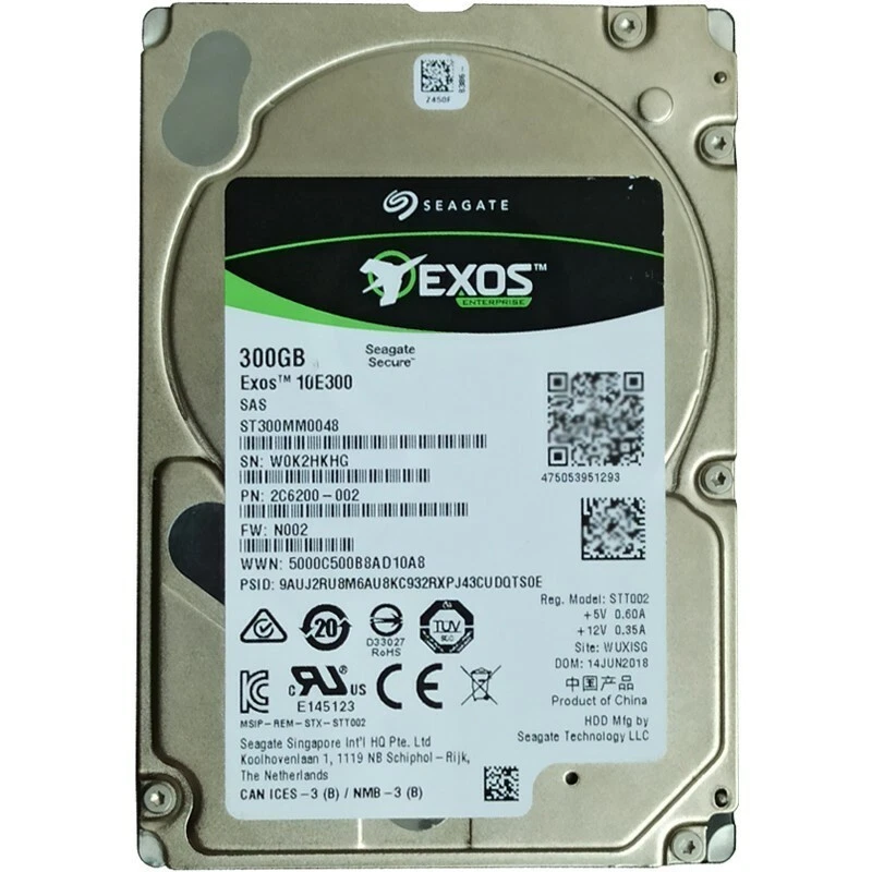 For Seagate Exos ST300MM0048 300GB 10K 2.5" 12Gbps 128MB HDD SAS HARD DRIVE - Image 1 of 1