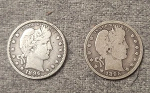 1895-O, 1896P Quartiere da Barbiere date migliori Set di 2 monete - Foto 1 di 6