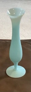 MCM EMPOLI 7,5” Vetro Arte Italiana Sottile Blu Opalino Vaso Vintage Brilla (110ia) - Foto 1 di 10