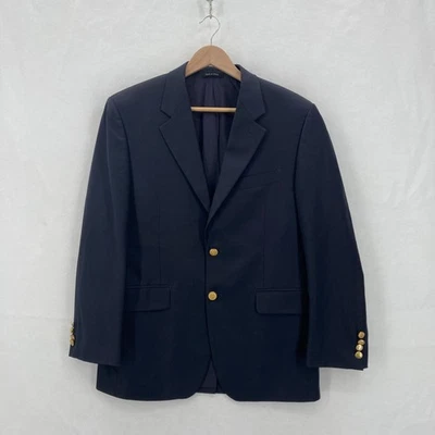 Blazer Abrigo Deportivo Lauren Ralph Lauren Para Hombre 38R Azul Marino Lana 2 Botones Botón Dorado Foto 1 de 4