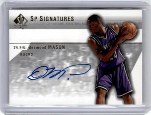 2003-04 SP Authentic SP Signatures Desmond Mason ON CARD AUTO #DE-A BUCKS - Picture 1 of 2