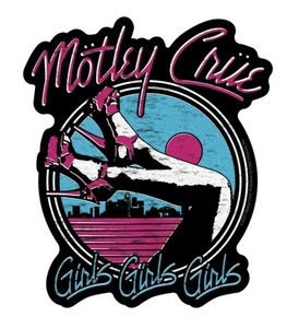 Motley Crue Official Girls Girls Girls Sticker M038S - Picture 1 of 1