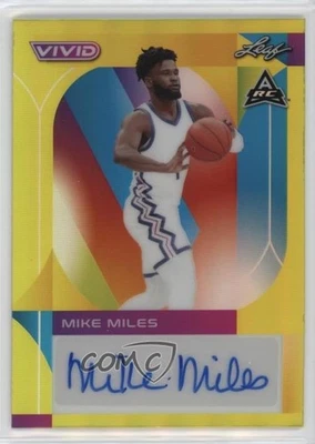 2022-23 Leaf Vivid /50 Mike Miles Jr Mike Miles #BA-MM3 Auto - Image 1 of 2