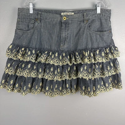 Minifalda Polo Ralph Lauren bordada en capas/volantes algodón acampanada 14 Foto 1 de 4