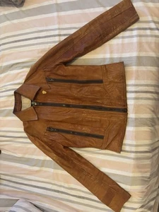 Vintage Take 6 Caramel Leather jacket. Size M. - Picture 1 of 8