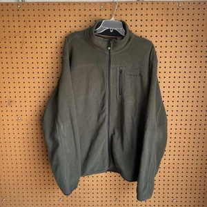 Vintage Timberland Men’s Olive Green Full Zip Fleece Jacket Size 2XL - Picture 1 of 12