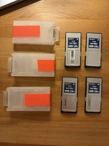 Sony SBP-128D SxS Pro+ 3.5Gbps 128GB memory card XAVC XDCAM EX 4K PMW-F55 - Picture 1 of 7