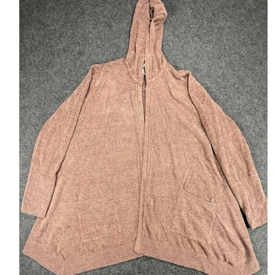 Barefoot Dreams CozyChic Ultra Lite Knit Hooded Open Front Cardigan Sweater S - Image 1 of 4