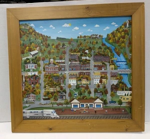 Shirley McPherson Oregon In The 1950s Dated 1989 Acrylic Image Measures 22x24" - Picture 1 of 11