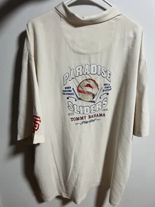 Tommy Bahama Baseball SF Giants Paradise Sliders 3XL 100% seta - Foto 1 di 7