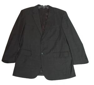 Joseph Jos A Bank Blazer Herren 43R Braun Windowpane 100% Wolle Sakko - Bild 1 von 12