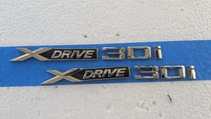 FOR BMW 2x - XDrive 30 i Silver Chrome Plastic Emblem Badge Sticker Decal Set - Picture 1 of 6