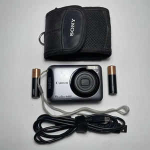 Canon PowerShot A490 10MP Y2K Compact Digital Camera Tested + Case, Cable - Picture 1 of 23