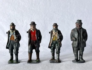 4 Vintage Mixed WORN Painted Lead Toy Soldiers Shepherds etc Britains #66-539 - Picture 1 of 12