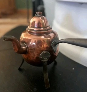 Antique Norwegian handmade copper and wrought iron coffee pot - Picture 1 of 6