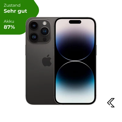 Apple iPhone 14 Pro Max 128GB Space Schwarz, 24 Monate Garantie - Bild 1 von 4