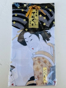 Ukiyo-E Tenugui Geisha Japanese Traditional Hand Towel / Handkerchief Bandana - Picture 1 of 2