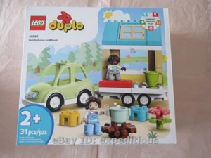 BRAND NEW LEGO 10986 DUPLO BUILDING SET FAMILY HOUSE ON WHEELS CUTE FOR AGE 2+ - Picture 1 of 5