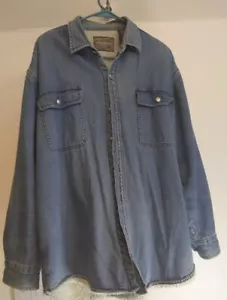 Wrangler Expeditions Fleece/Sherpa Lined Denim Button Up Lrg. - Picture 1 of 17