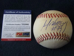 Jose Abreau Autographed & Game Used OML (Selig) Baseball - PSA & MLB Cert - Picture 1 of 10