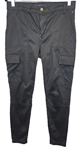 Tommy Hilfiger Size 8 Womans Pants Cargo Style Cotton Black Straight Leg - Picture 1 of 11