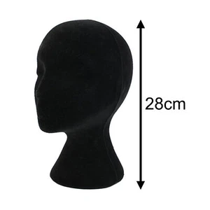 Female Head Model Mannequin Foam Wig Hair Hat Glass Display - Picture 1 of 7