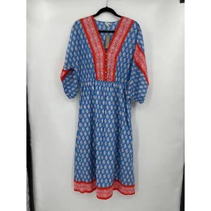 Vestido de playa J Crew cuello en V clásico estampado floral en bloque talla pequeña nuevo con etiquetas - Imagen 1 de 7