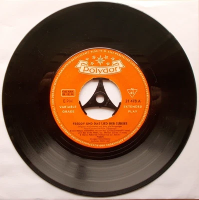 FREDDY und das Lied der Südsee★Ein Schiff voll Whisky★Alo-Ahe★EP Polydor 21 478 - Bild 1 von 4
