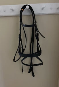 NEW Harwich By Smartpak Ergonomic Flash Bridle Pony BLACK - Picture 1 of 1