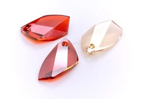 Swarovski Avant-Garde Pendants, Red Magma or Golden Shadow, 30mm #6620 - Picture 1 of 8