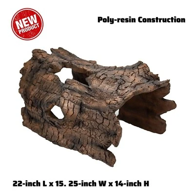 Hiding Place Fish Protector Koi Pond Realistic Faux Log Fish Cave Garden Decor - Image 1 of 4
