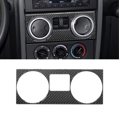 Cubierta de marco de salida de aire central interior de fibra de carbono para Jeep Wrangler Foto 1 de 4