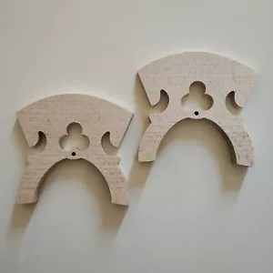 2x Viol Viola da Gamba Treble Violin Baroque Style Bridge Foot width 64mm - Picture 1 of 4