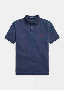 Polo Ralph Lauren Herren Custom Fit Mesh Poloshirt Farbe Navy Größe S - Bild 1 von 4