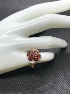 Mozambique Garnet with Cambodian Zircon Ring-What Craftsmanship!!! - Picture 1 of 4