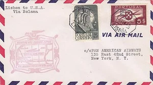 PORTUGAL ERSTFLUG LISSABON NACH USA über BOLOMA - Bild 1 von 2