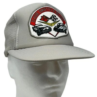Vintage 80s Classic Corvettes of Orlando Trucker Hat Cap Florida Mesh Snapback - Image 1 of 4