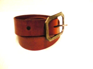 True religion genuine leather belt gunmetal buckle size 34 inch tan color new - Picture 1 of 4