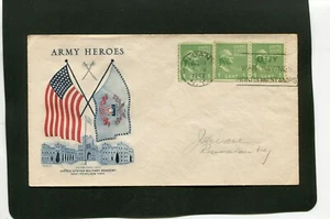 WORLD WAR 2 PATRIOTIC COVER 1943 ARMY HEROES U S MILITARY ACADEMY WEST POINT - Picture 1 of 2