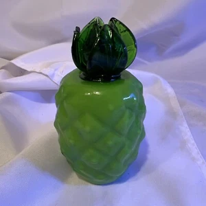 VTG Murano Style Art Glass Hand Blown Glass Fruit Figurine Pineapple Green Decor - Picture 1 of 7