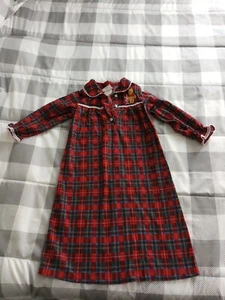 Girl's Disney Store Winnie The Pooh Red Plaid Flannel Granny Nightgown XS - Picture 1 of 4