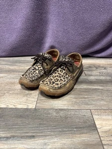 Twisted X Cheetah Print Bootsschuhe Damengröße 7 Leder braun - Bild 1 von 8