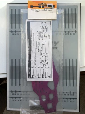 NEW HPI A966 UPGRADE 7075S PURPLE CHASSIS PLATE FOR SUPER NITRO RS4 NOT MINI RS4 - Image 1 of 4