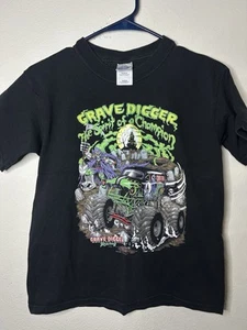 2004 Grave Digger Monster Truck Racing Spirit of a Champion Shirt Kids Medium - Picture 1 of 10